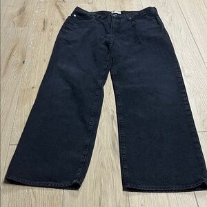 Agolde Fusion High rise wide leg Jeans Black